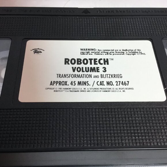 Robotech VHS Volume 3 FHE Family Home Entertainment - Picture 6 of 6